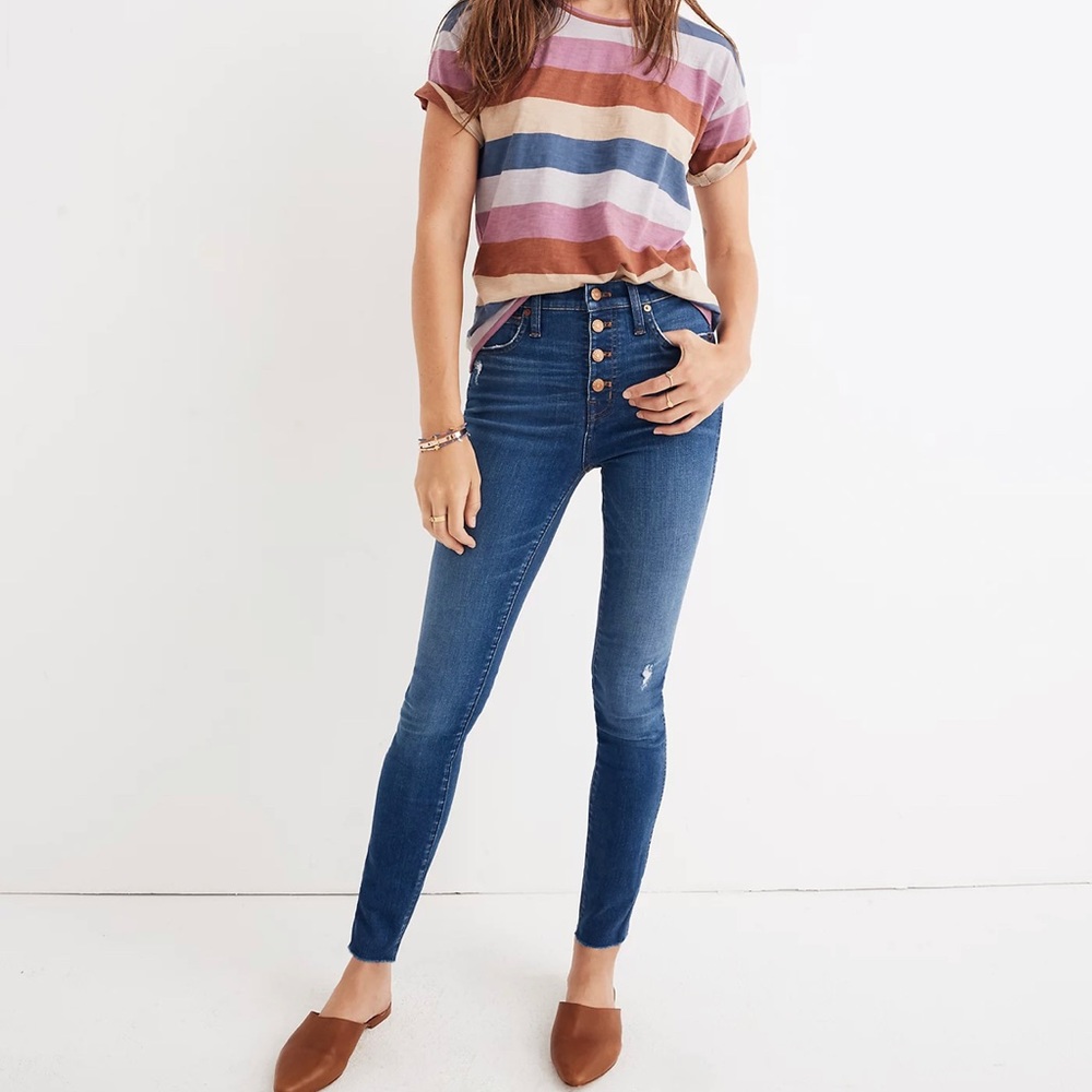 Madewell 10" High-Rise Skinny Jeans in Hanna Wash 27
